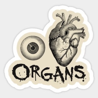 eye heart organs Sticker